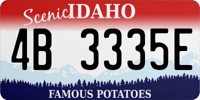 ID license plate 4B3335E