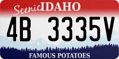 ID license plate 4B3335V