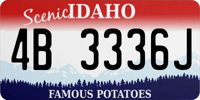 ID license plate 4B3336J