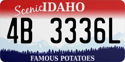 ID license plate 4B3336L