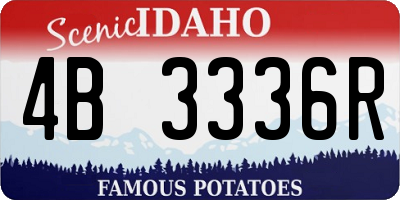 ID license plate 4B3336R