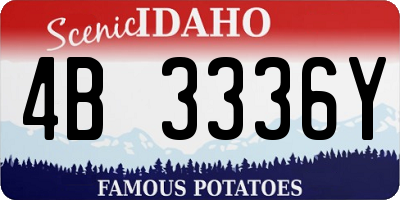 ID license plate 4B3336Y