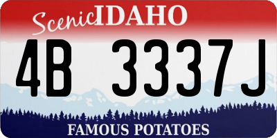 ID license plate 4B3337J