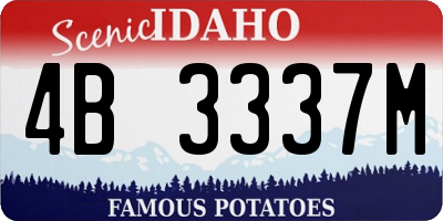 ID license plate 4B3337M