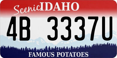 ID license plate 4B3337U