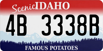 ID license plate 4B3338B
