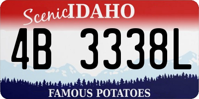 ID license plate 4B3338L
