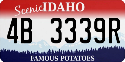 ID license plate 4B3339R