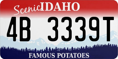 ID license plate 4B3339T
