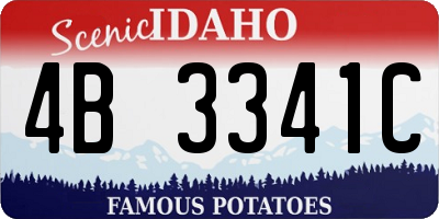 ID license plate 4B3341C