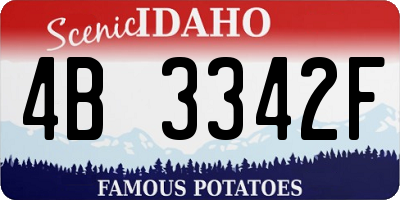 ID license plate 4B3342F