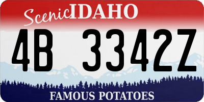 ID license plate 4B3342Z