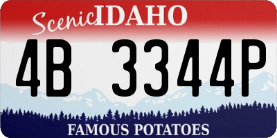 ID license plate 4B3344P