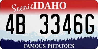 ID license plate 4B3346G
