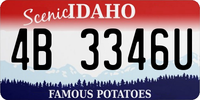ID license plate 4B3346U