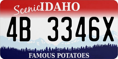 ID license plate 4B3346X