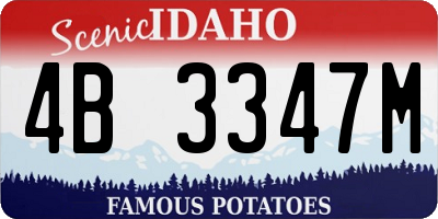 ID license plate 4B3347M
