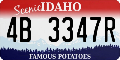 ID license plate 4B3347R