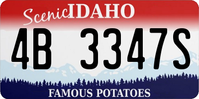 ID license plate 4B3347S