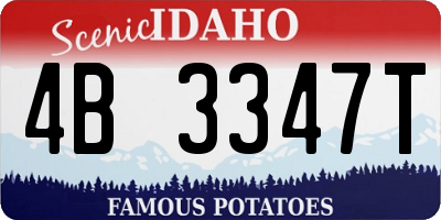 ID license plate 4B3347T