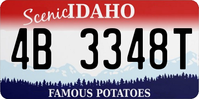 ID license plate 4B3348T