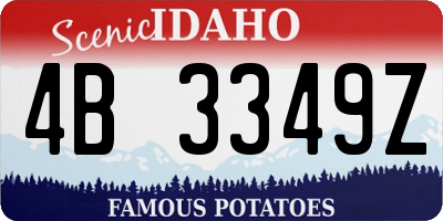 ID license plate 4B3349Z