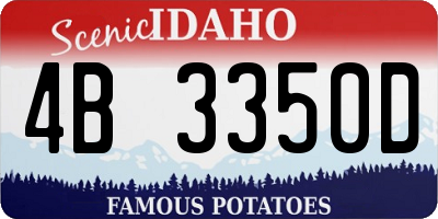 ID license plate 4B3350D