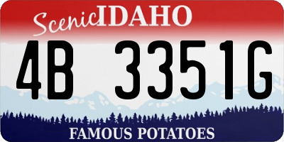 ID license plate 4B3351G