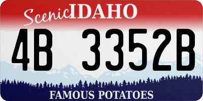 ID license plate 4B3352B