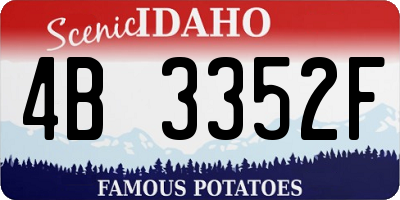 ID license plate 4B3352F