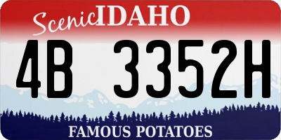 ID license plate 4B3352H