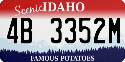 ID license plate 4B3352M