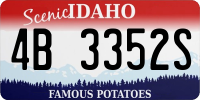 ID license plate 4B3352S