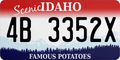 ID license plate 4B3352X