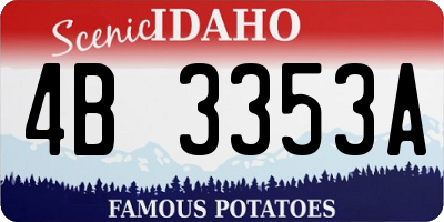 ID license plate 4B3353A
