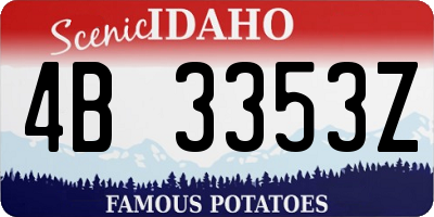 ID license plate 4B3353Z