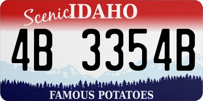 ID license plate 4B3354B