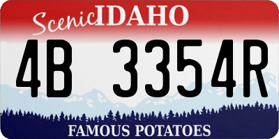 ID license plate 4B3354R