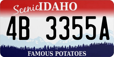 ID license plate 4B3355A