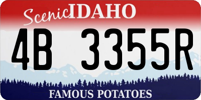 ID license plate 4B3355R