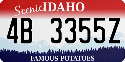 ID license plate 4B3355Z