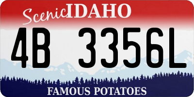 ID license plate 4B3356L