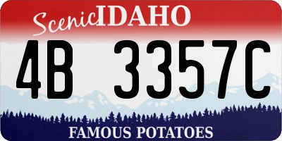 ID license plate 4B3357C