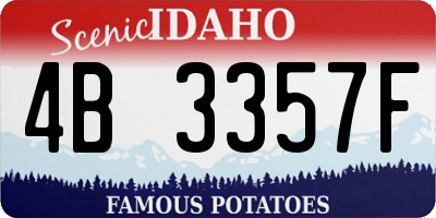 ID license plate 4B3357F