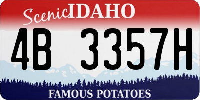 ID license plate 4B3357H
