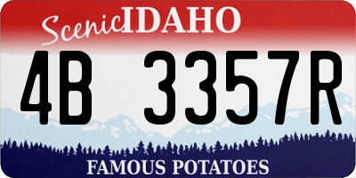 ID license plate 4B3357R