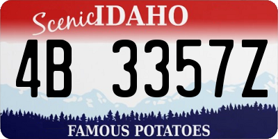ID license plate 4B3357Z