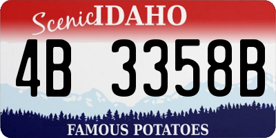 ID license plate 4B3358B