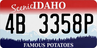 ID license plate 4B3358P