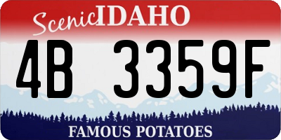 ID license plate 4B3359F